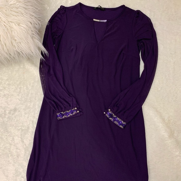 Purple chiffon dress - Picture 1 of 2